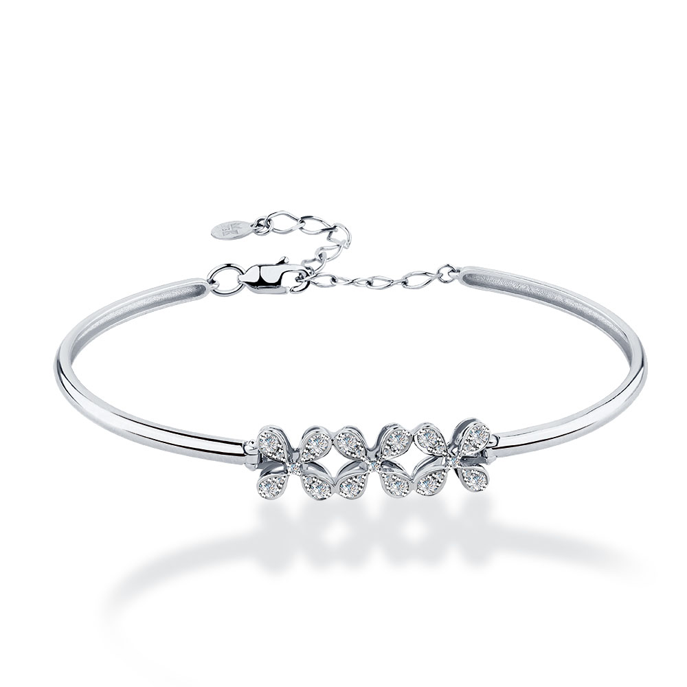 Brățară din aur alb cu pietre Diamant