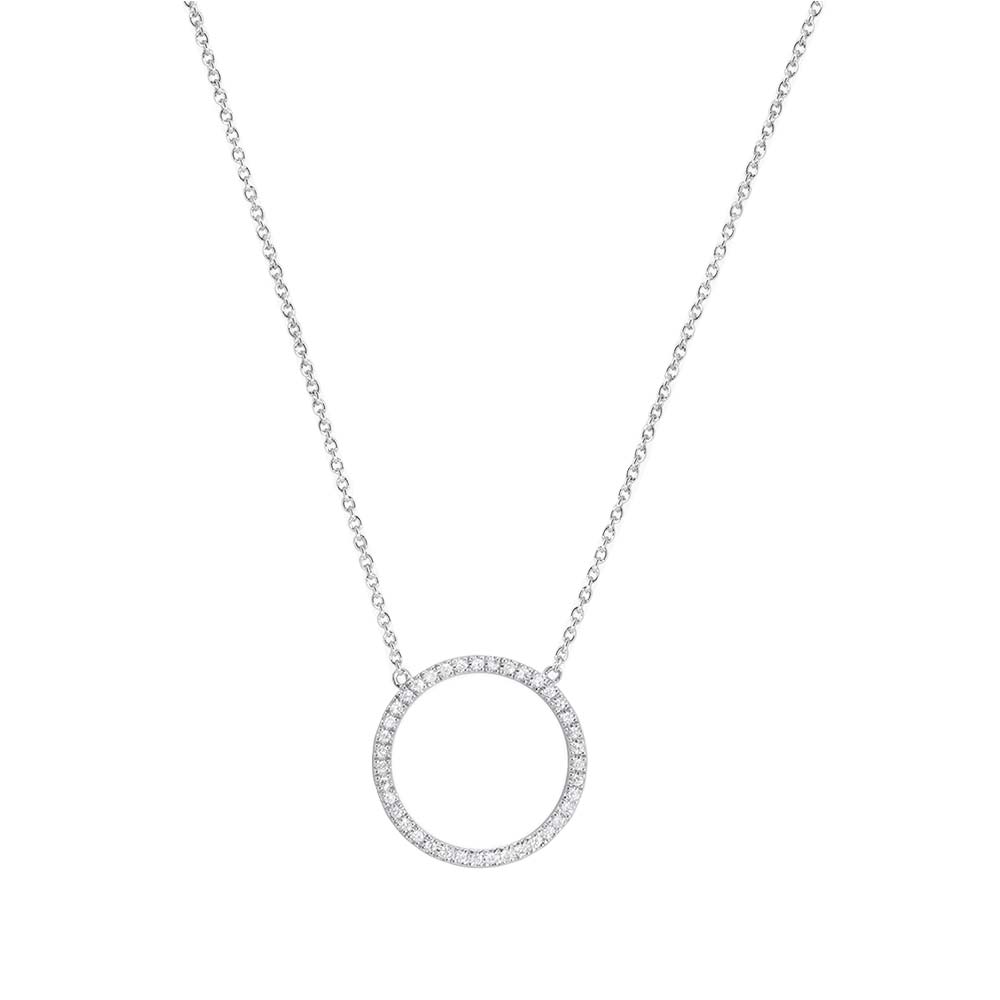 Colier din aur alb cu pietre Diamant