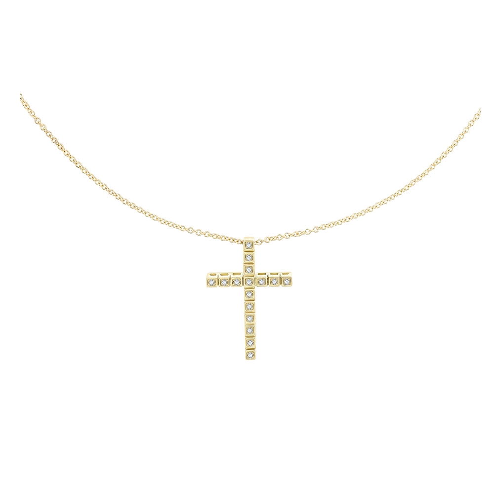 Colier din aur galben cu pietre Diamant