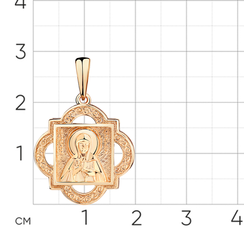 Iconiță din aur roșu fără pietre