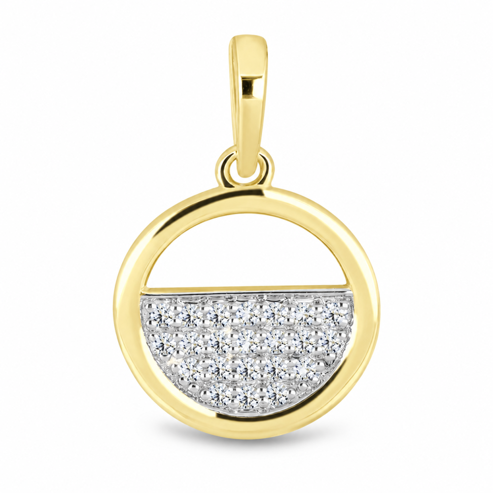 Pandantiv din aur galben cu Cubic Zirconia Incolor