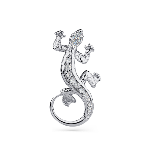 Pandantiv din aur alb cu pietre Cubic Zirconia Incolor