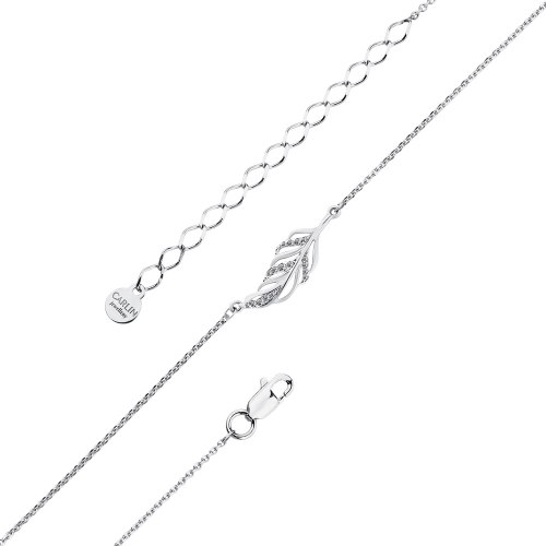 Brățară din aur alb cu pietre Cubic zirconia