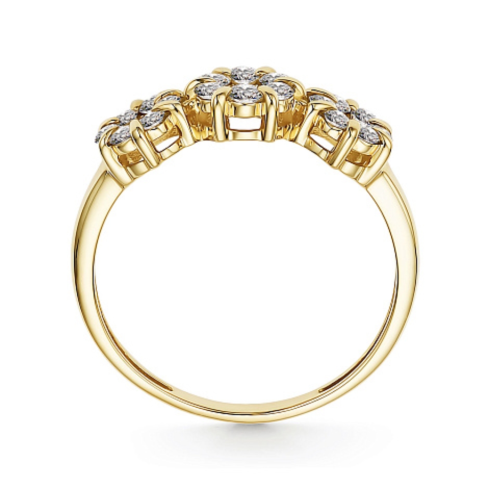 Inel din aur galben cu pietre Diamant