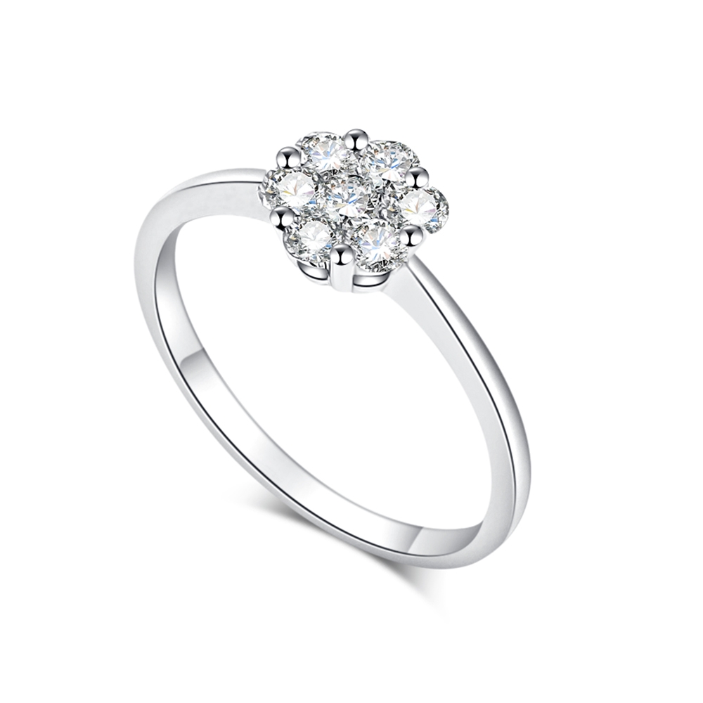 Inel din aur roz cu pietre Diamant