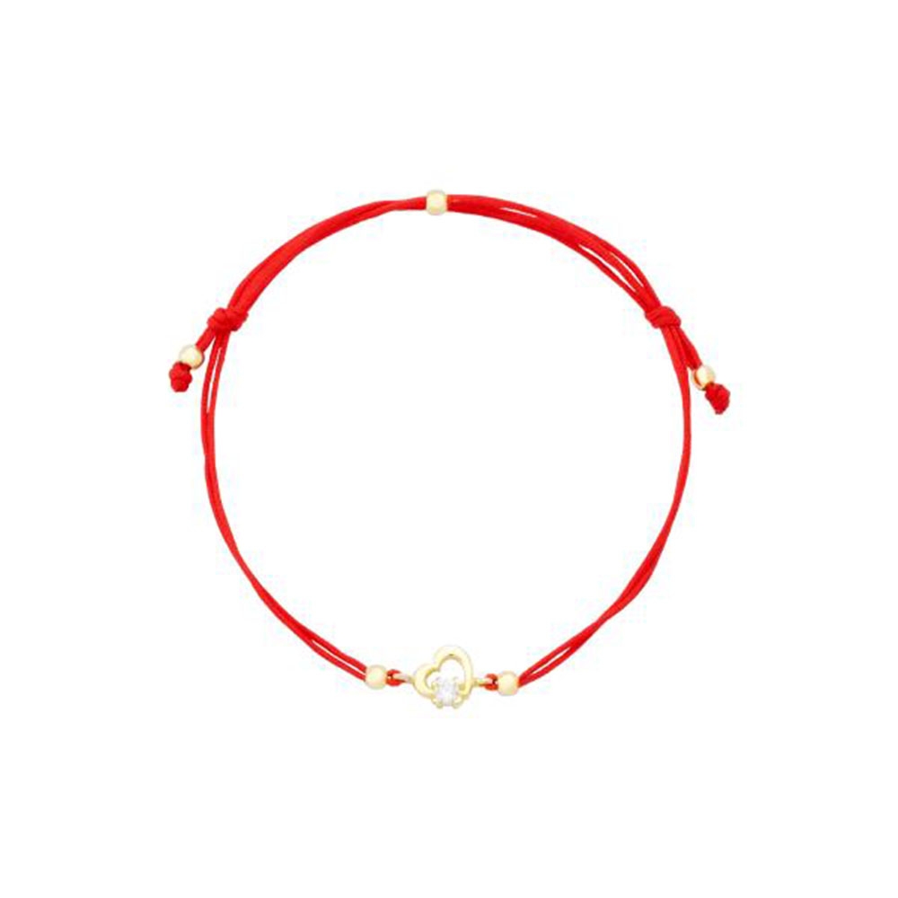Brățară din aur galben cu pietre Cubic Zirconia Incolor, Textil