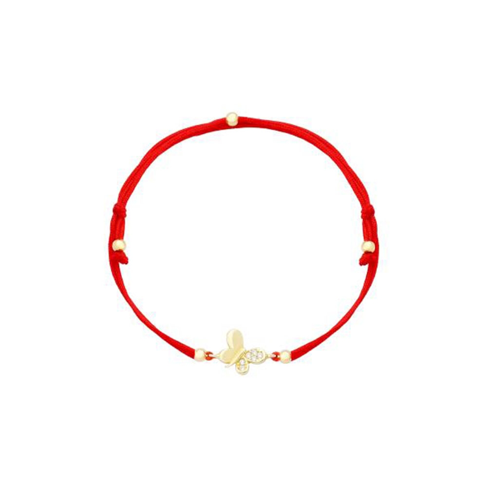Brățară din aur galben cu pietre Cubic Zirconia Incolor, Textil