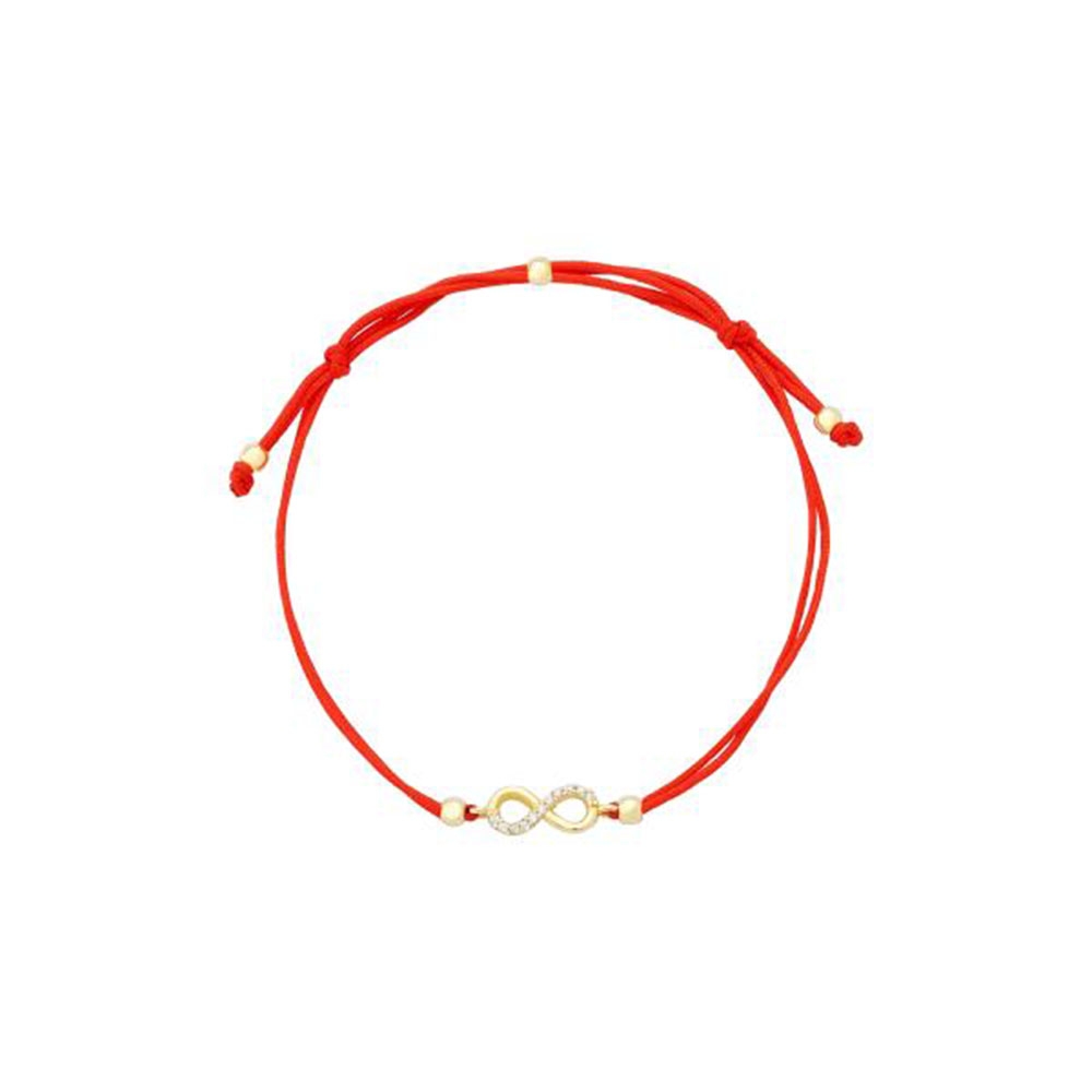 Brățară din aur galben cu pietre Cubic Zirconia Incolor, Textil