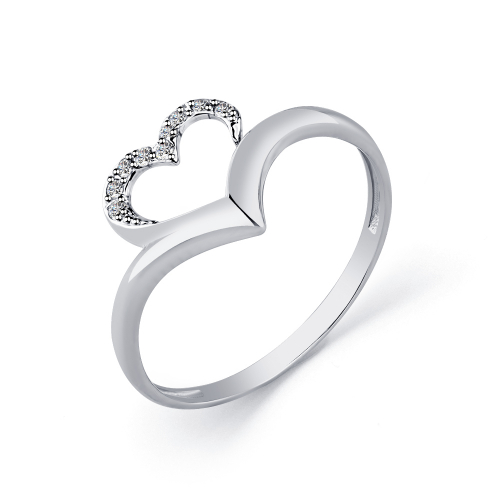 Inel din aur alb cu pietre Cubic zirconia