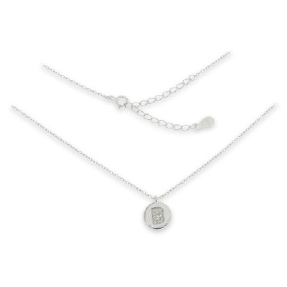 Colier din argint  cu pietre Cubic Zirconia Incolor