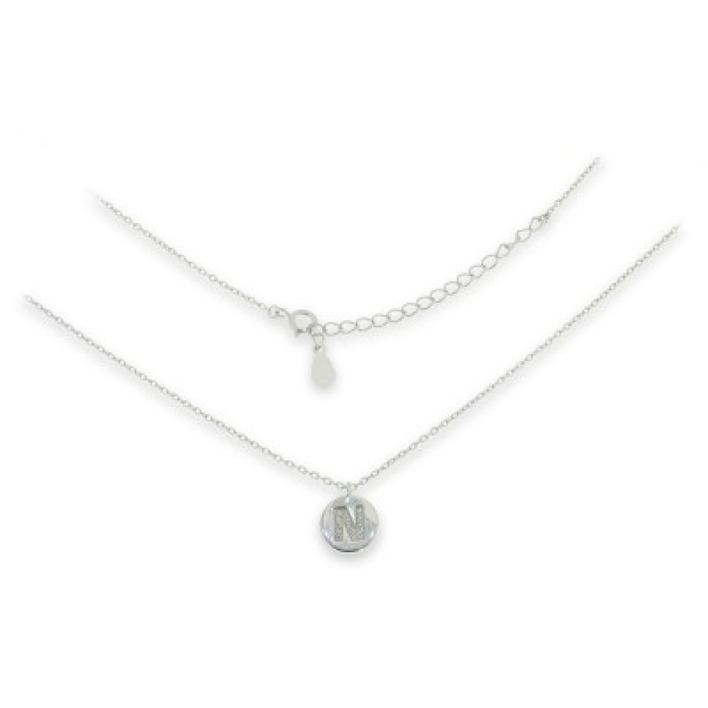 Colier din argint  cu pietre Cubic Zirconia Incolor