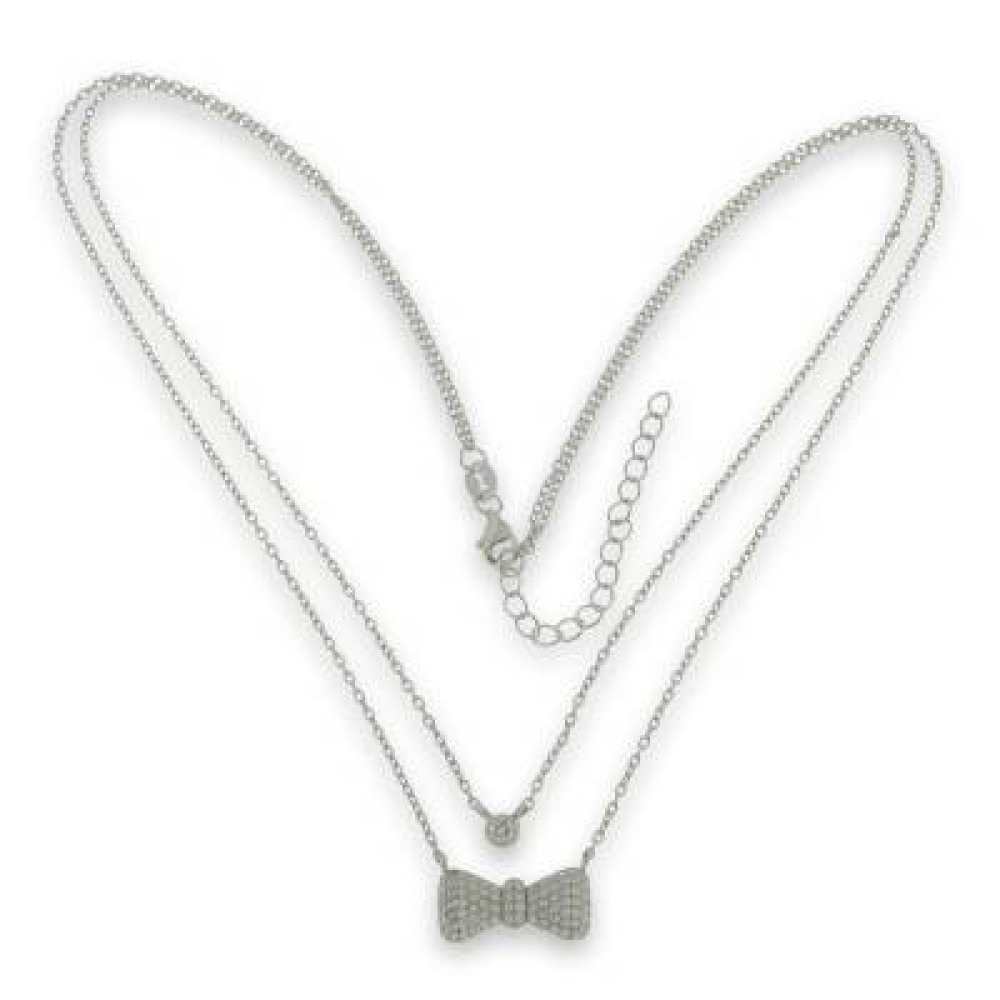 Colier din argint  cu pietre Cubic Zirconia Incolor