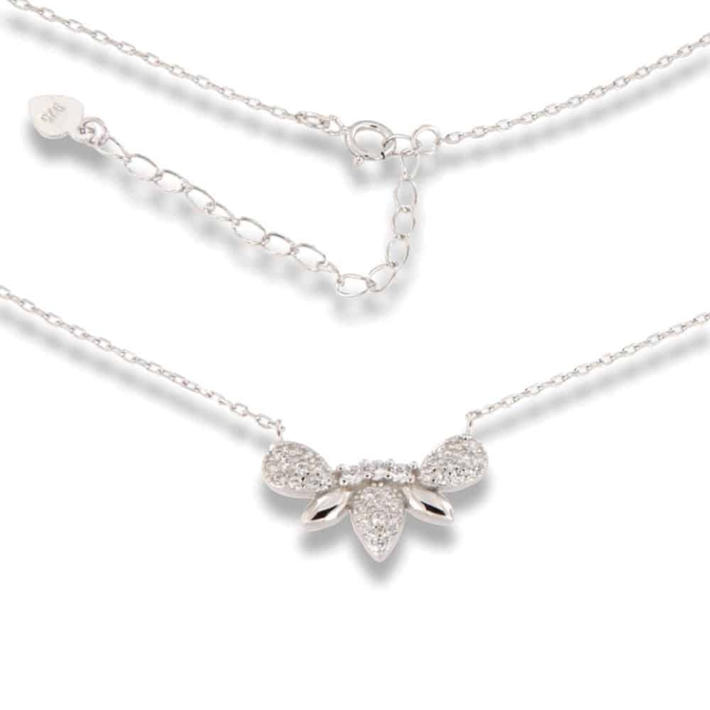 Colier din argint  cu pietre Cubic Zirconia Incolor