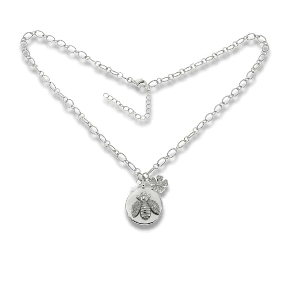 Colier din argint  cu pietre Cubic Zirconia Incolor