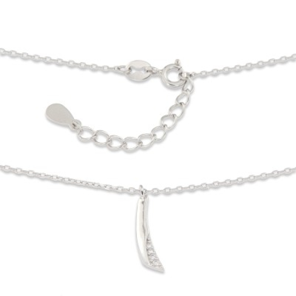 Colier din argint  cu pietre Cubic Zirconia Incolor