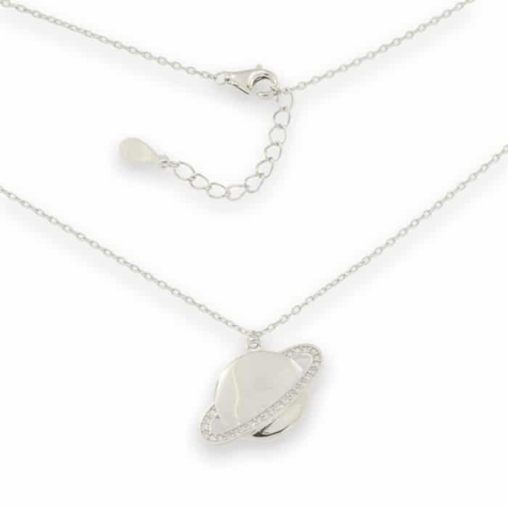 Colier din argint  cu pietre Cubic Zirconia Incolor