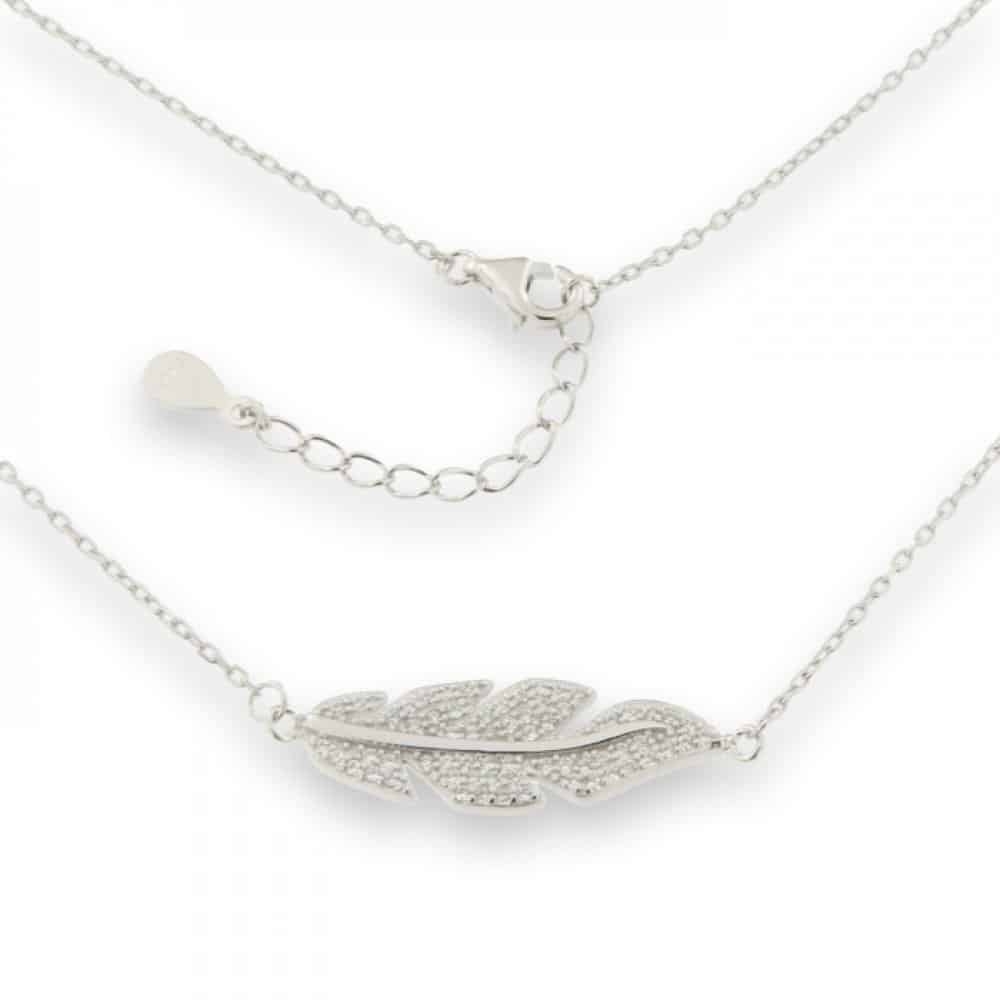 Colier din argint  cu pietre Cubic Zirconia Incolor