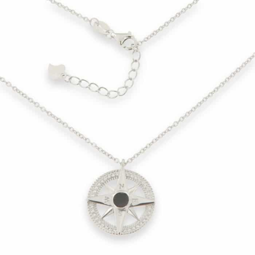 Colier din argint  cu pietre Cubic Zirconia Incolor, Finift