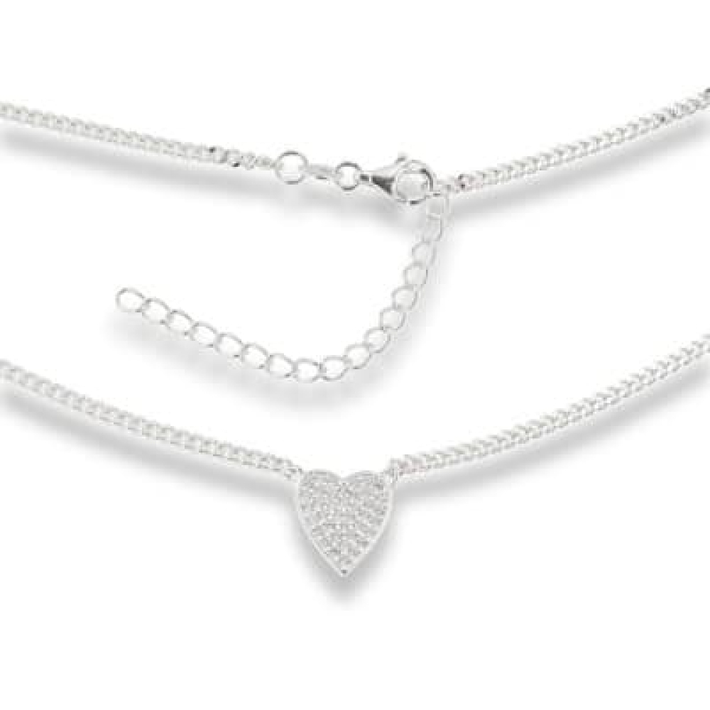 Colier din argint  cu pietre Cubic Zirconia Incolor