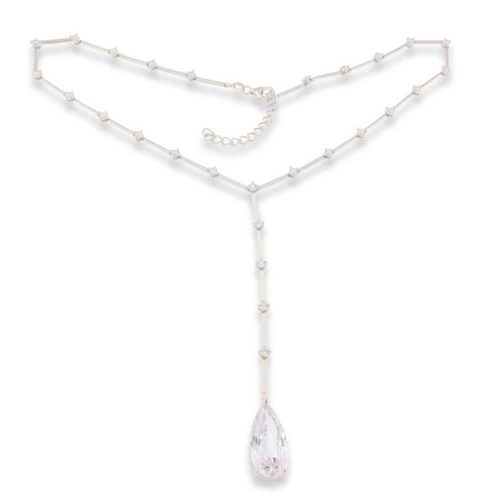Colier din argint  cu pietre Cubic Zirconia Incolor