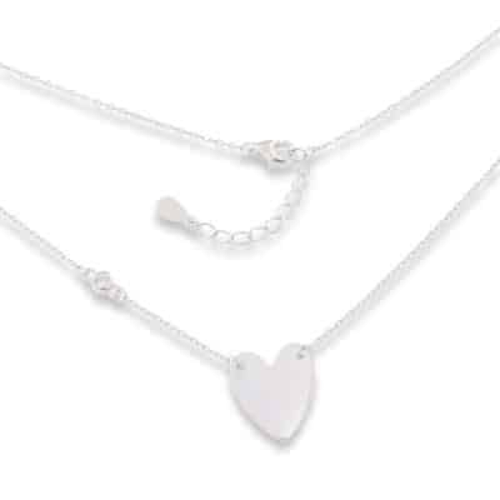 Colier din argint  cu pietre Cubic Zirconia Incolor
