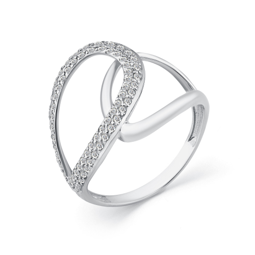 Inel din aur alb cu pietre Cubic zirconia