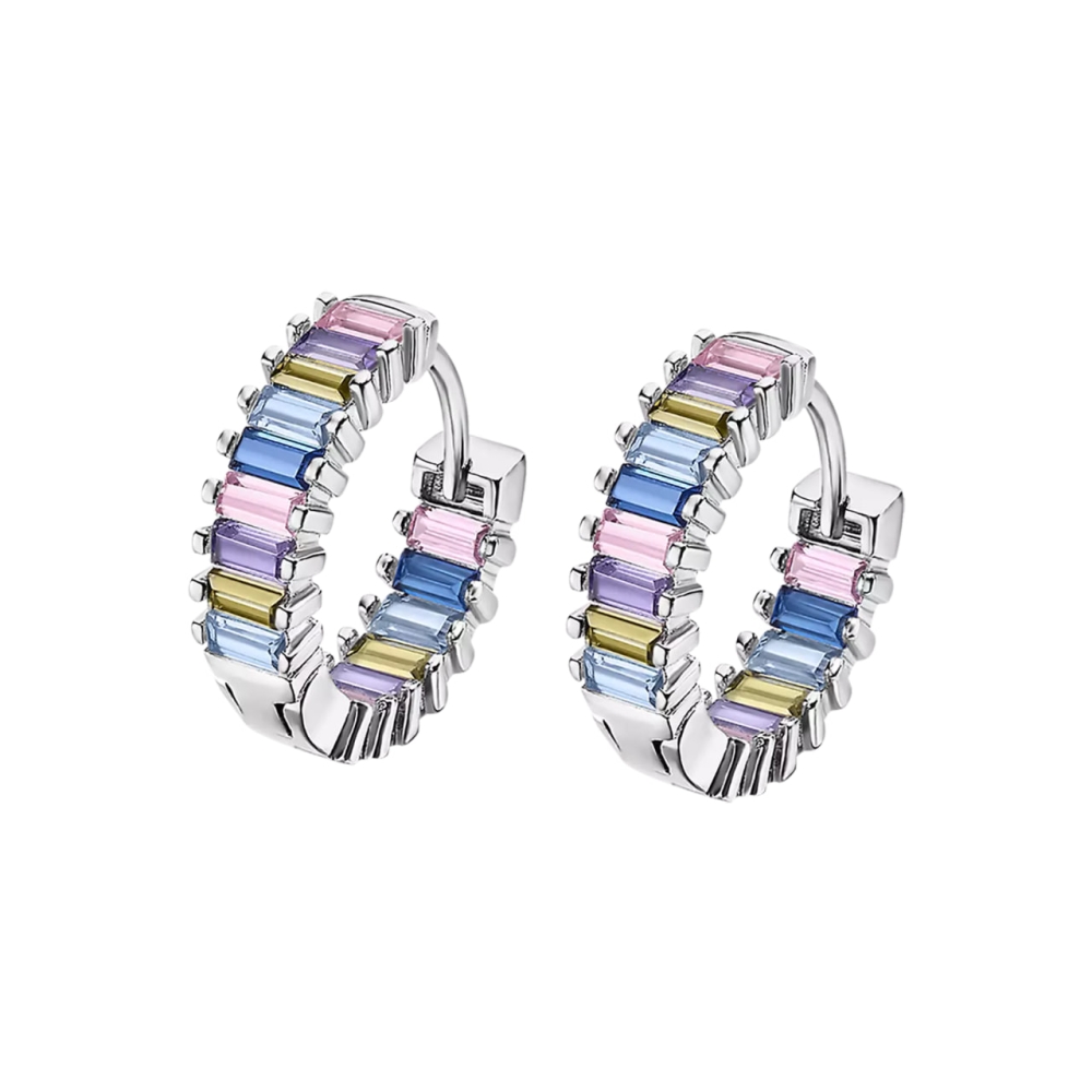 Cercei din argint cu Cubic Zirconia Multicoloră