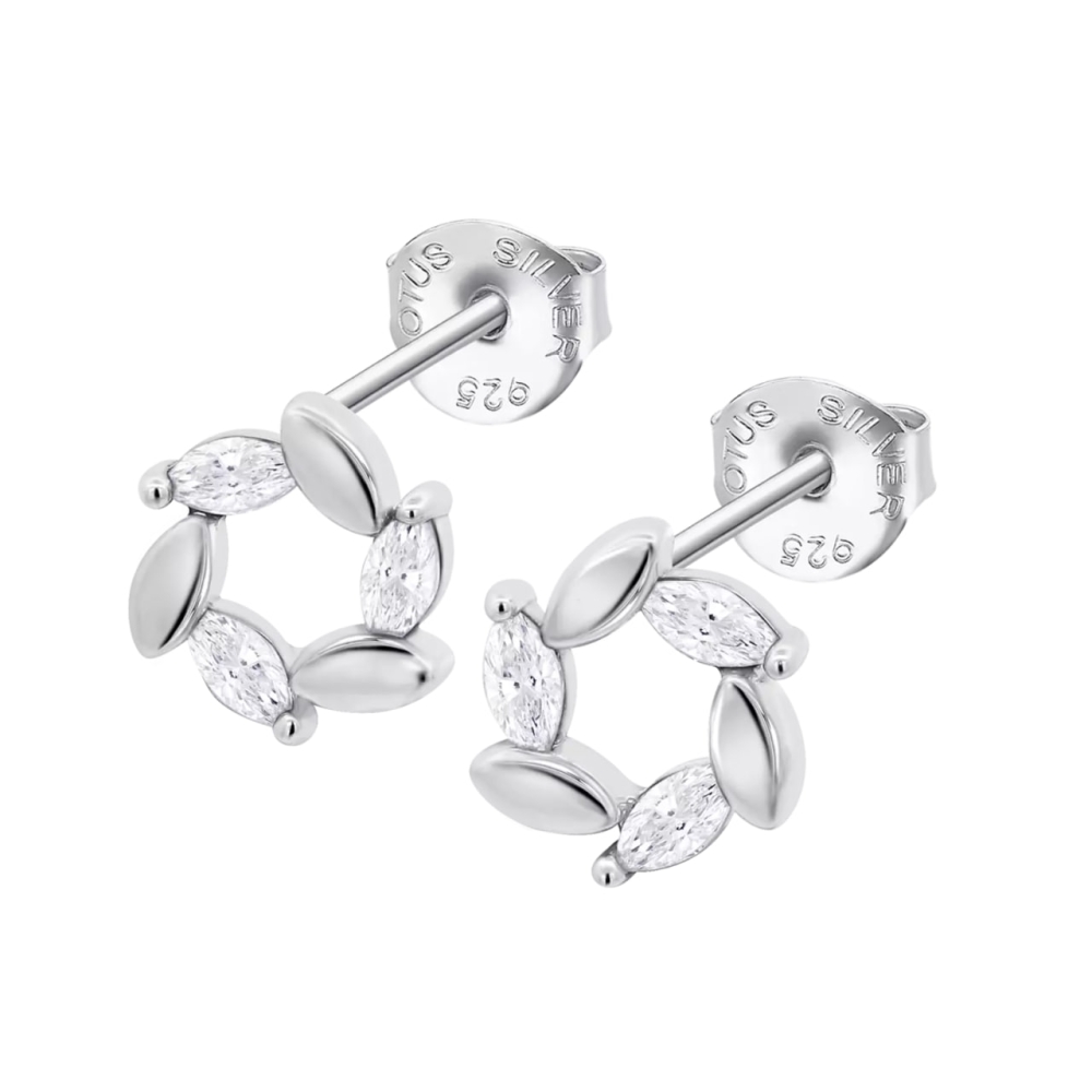 Cercei din argint cu Cubic Zirconia Incolor