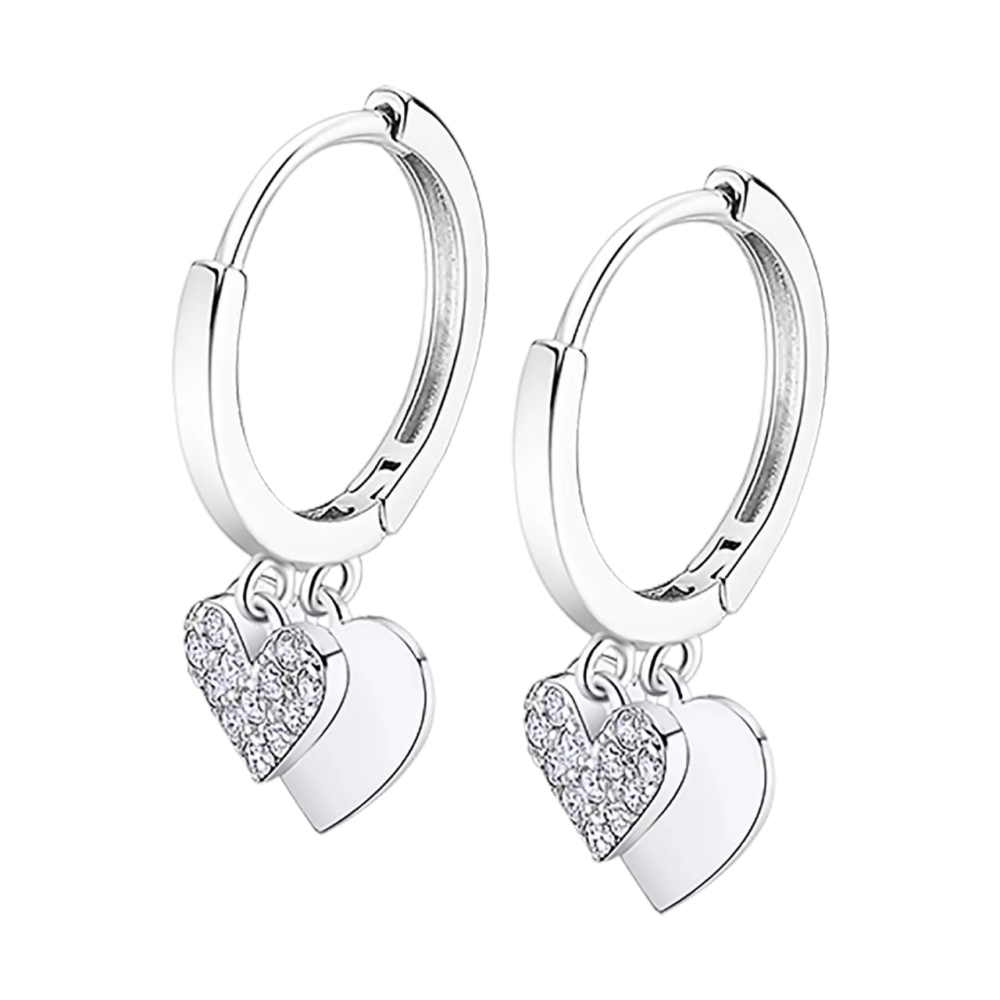 Cercei din argint cu Cubic Zirconia Incolor