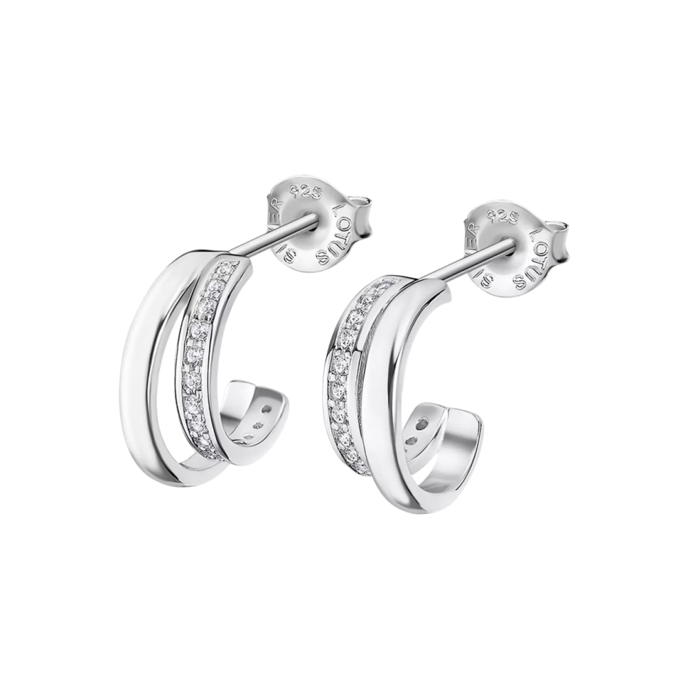 Cercei din argint cu Cubic Zirconia Incolor