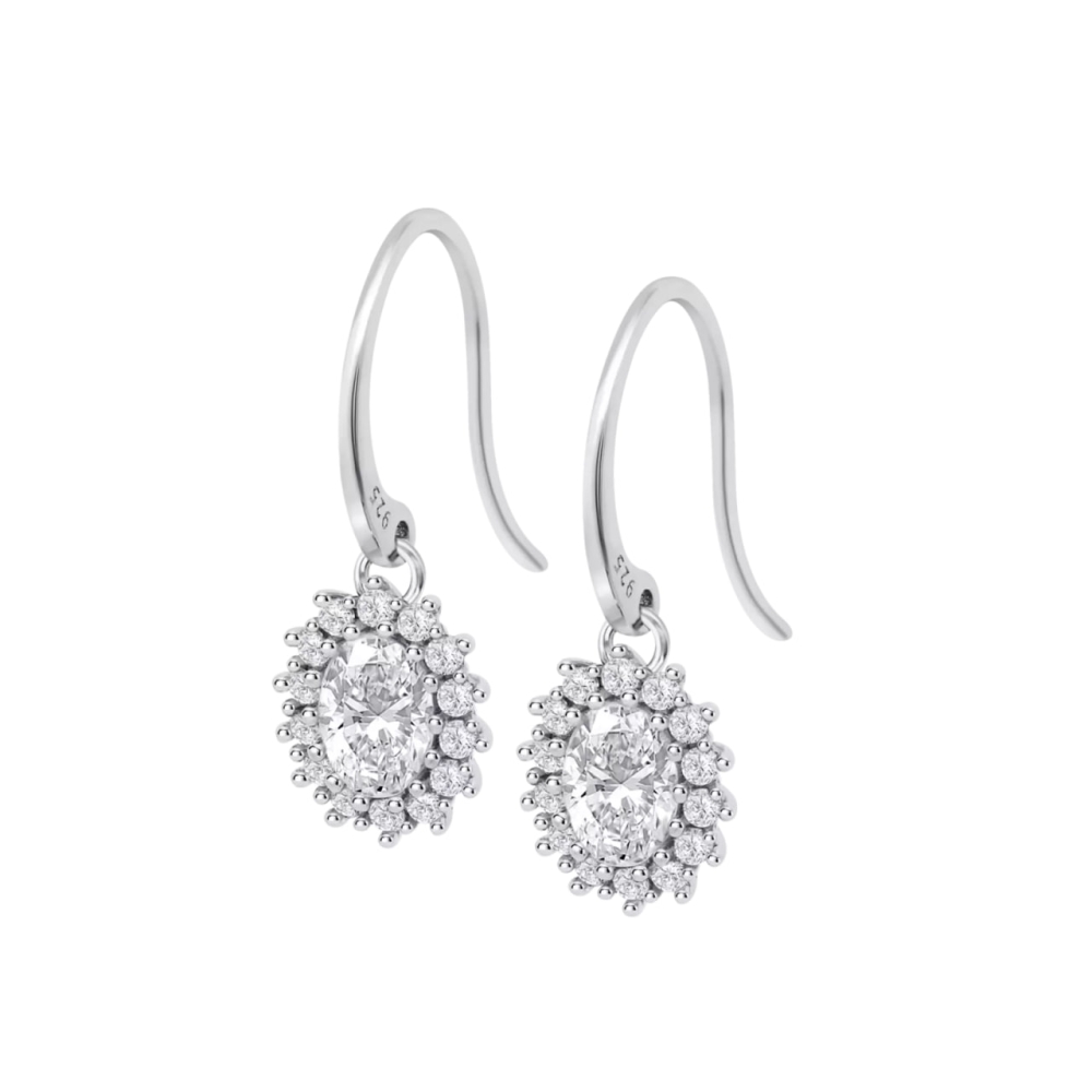 Cercei din argint cu Cubic Zirconia Incolor