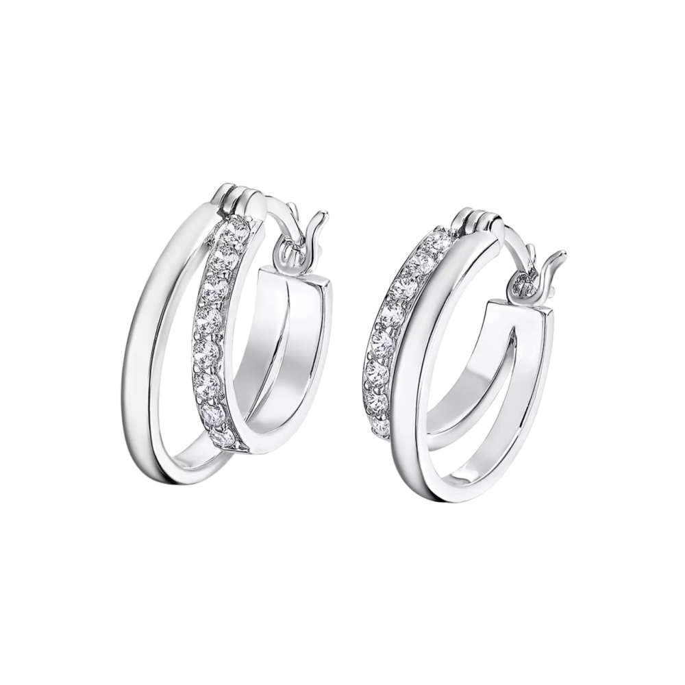 Cercei din argint cu Cubic Zirconia Incolor