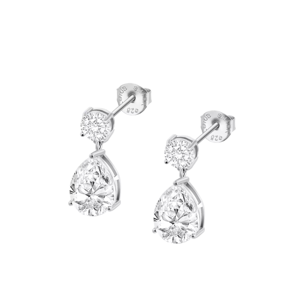 Cercei din argint cu Cubic Zirconia Incolor