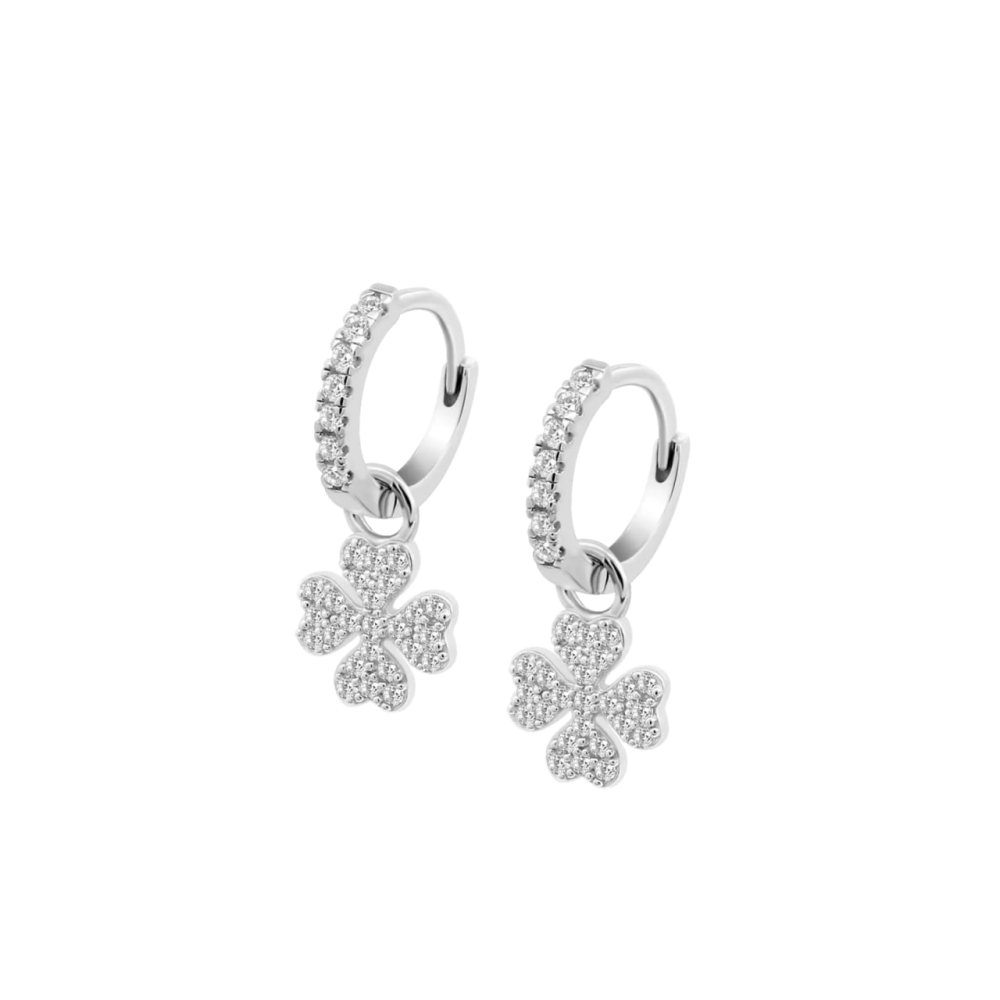Cercei din argint cu Cubic Zirconia Incolor