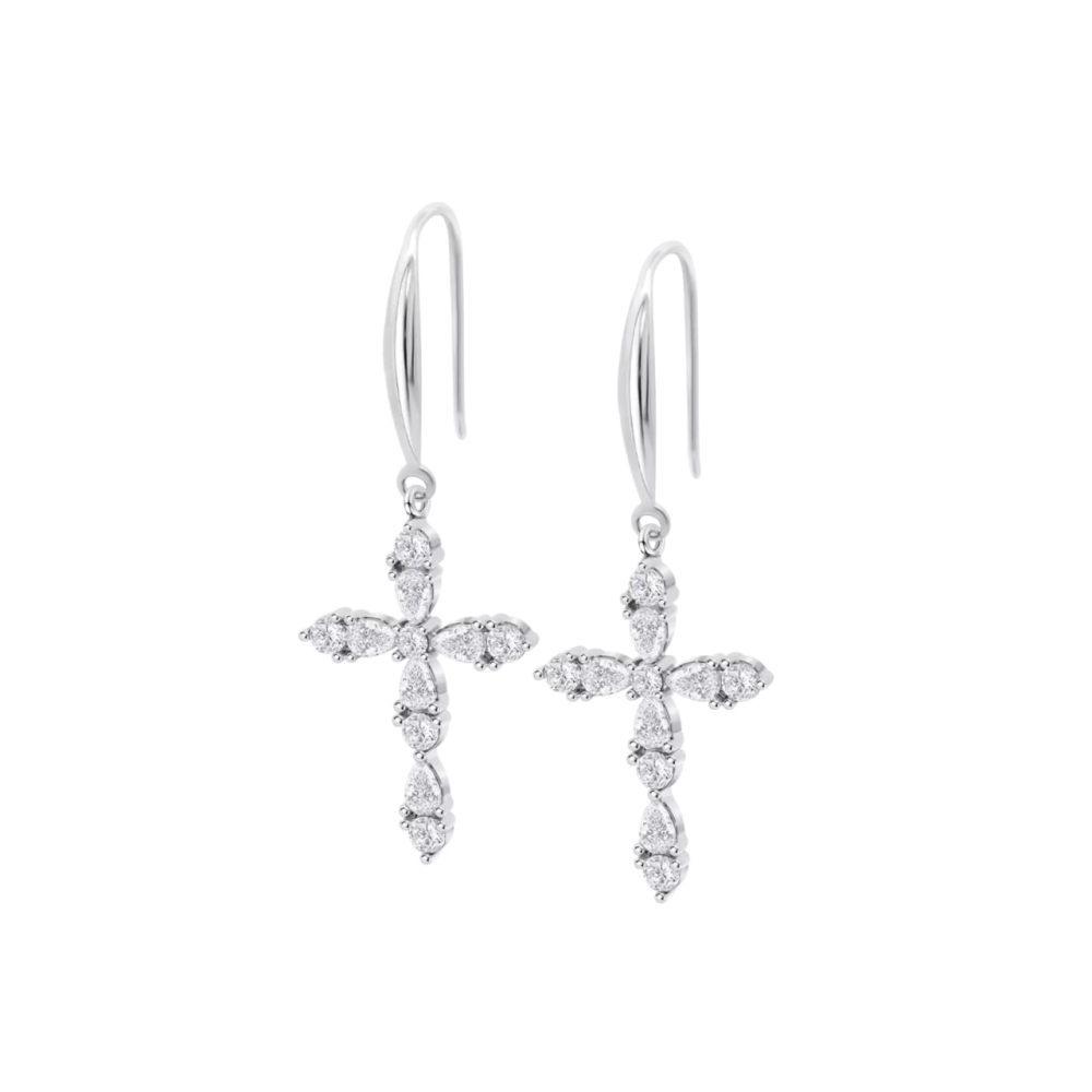 Cercei din argint cu Cubic Zirconia Incolor