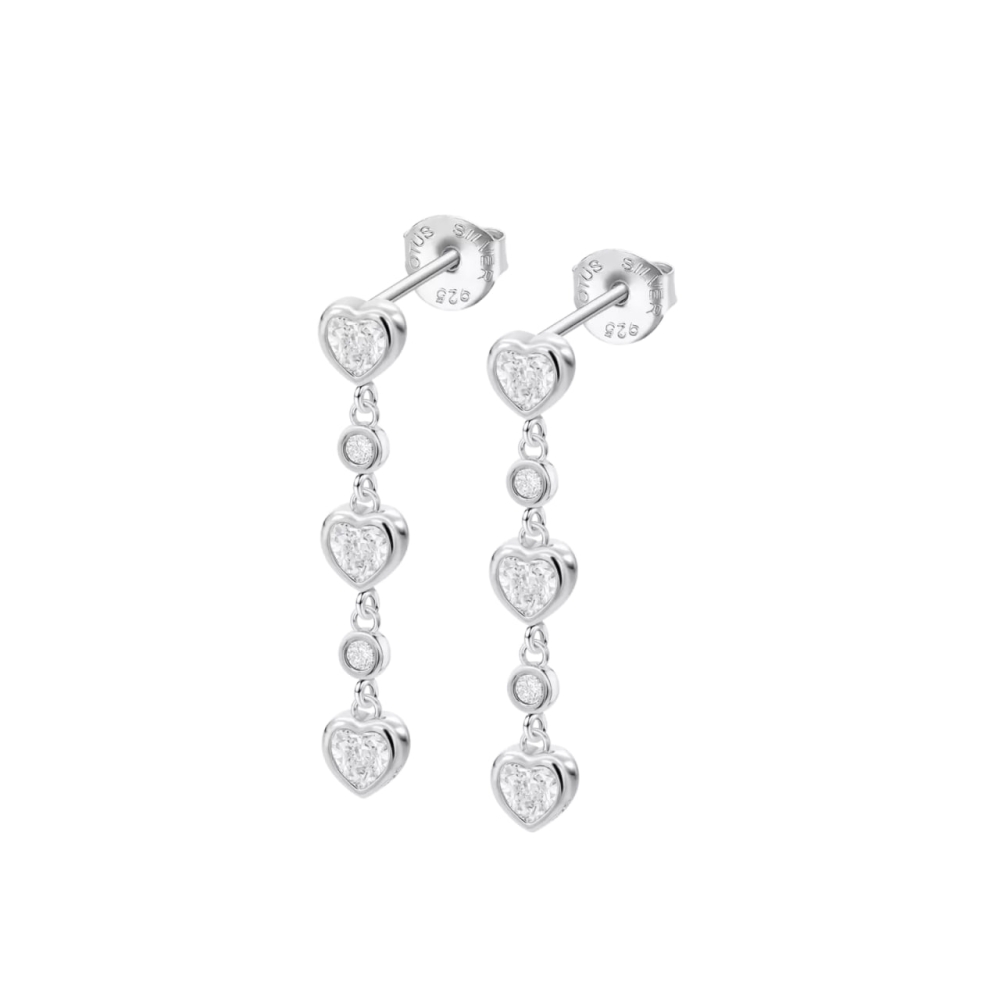 Cercei din argint cu Cubic Zirconia Incolor