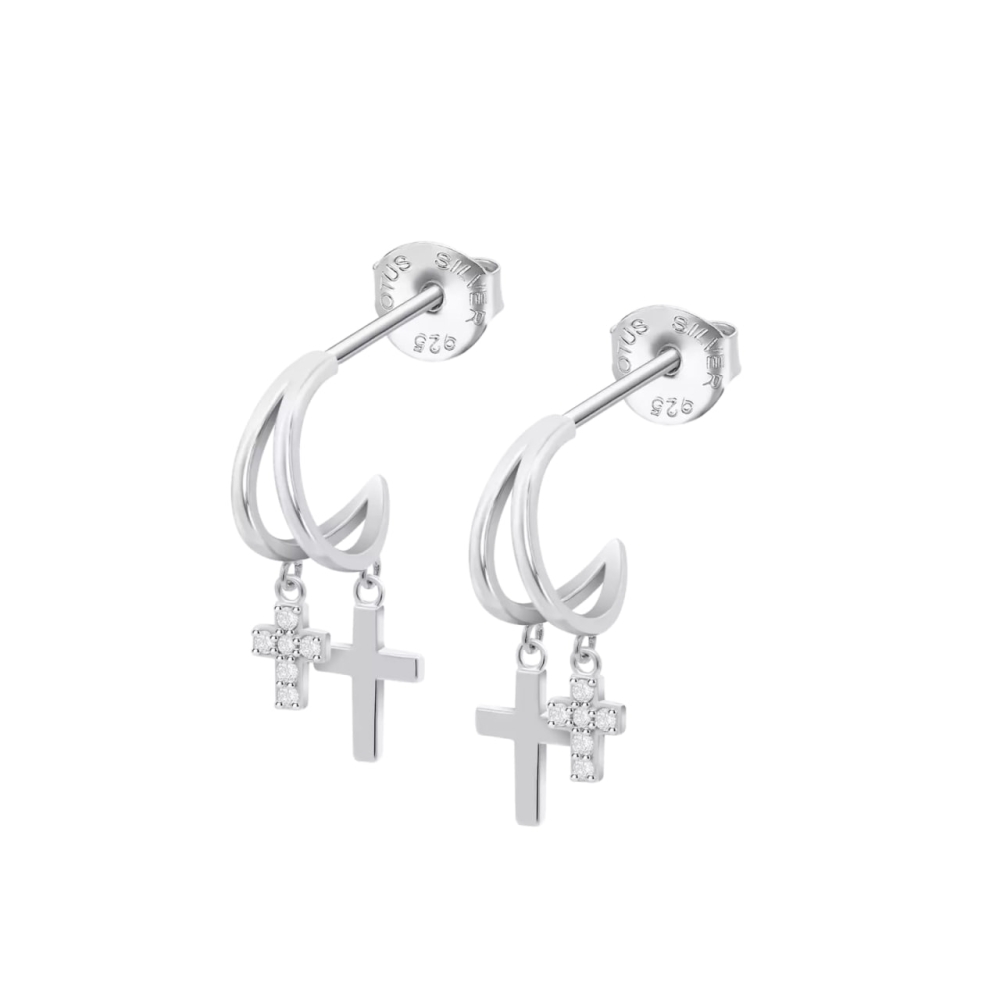Cercei din argint cu Cubic Zirconia Incolor