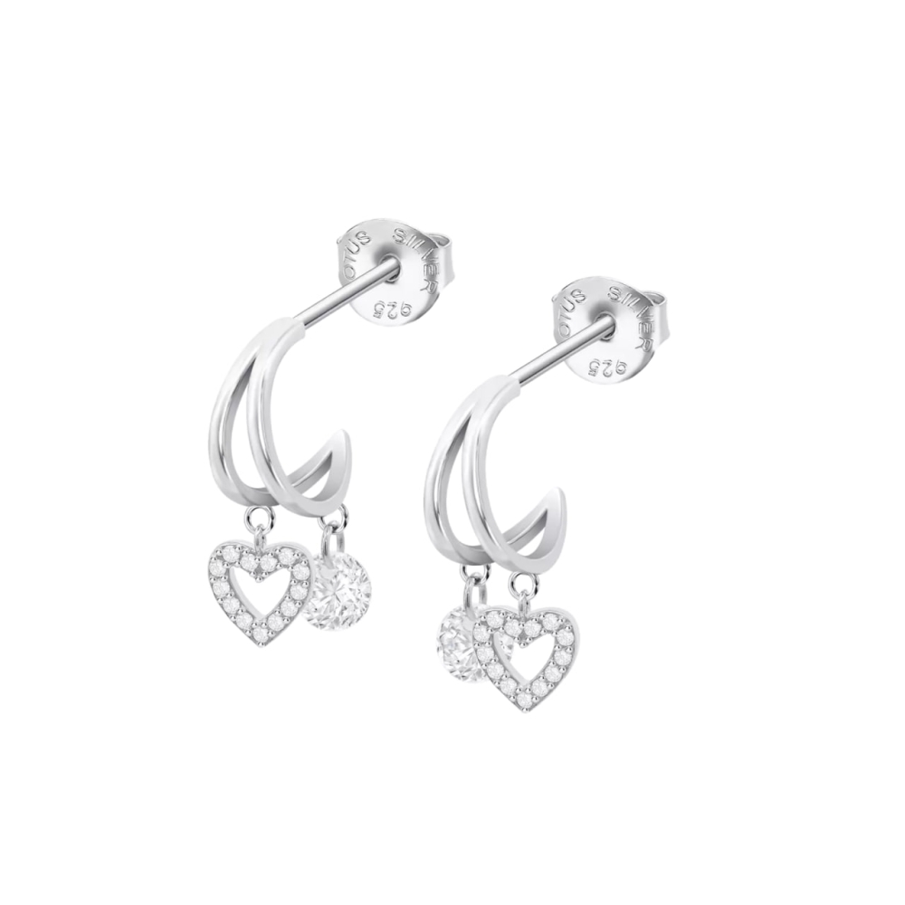 Cercei din argint cu Cubic Zirconia Incolor