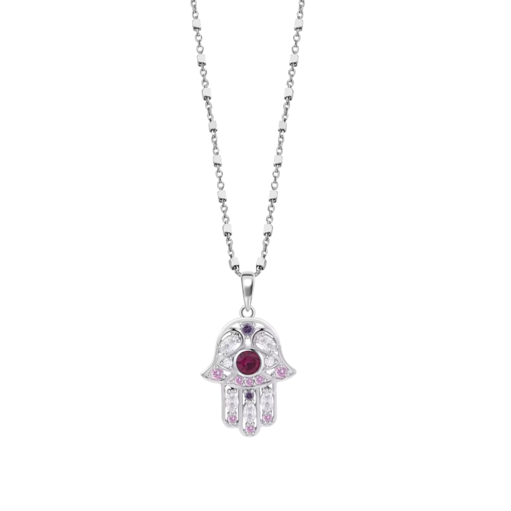 Colier din argint cu Cubic Zirconia Multicoloră