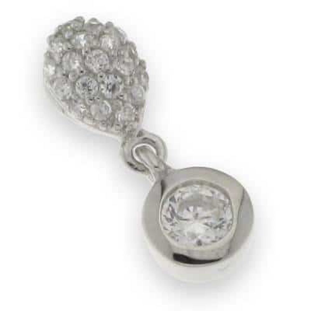 Pandantiv din argint  cu pietre Cubic Zirconia Incolor