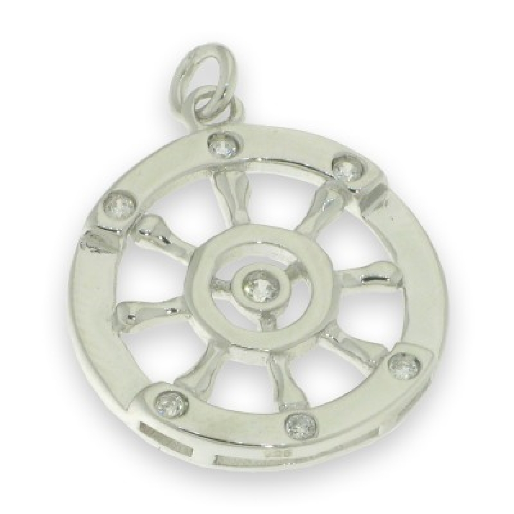 Pandantiv din argint  cu pietre Cubic Zirconia Incolor
