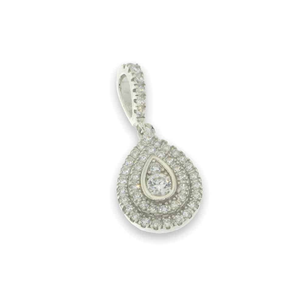 Pandantiv din argint  cu pietre Cubic Zirconia Incolor