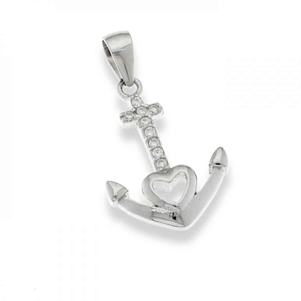 Pandantiv din argint  cu pietre Cubic Zirconia Incolor