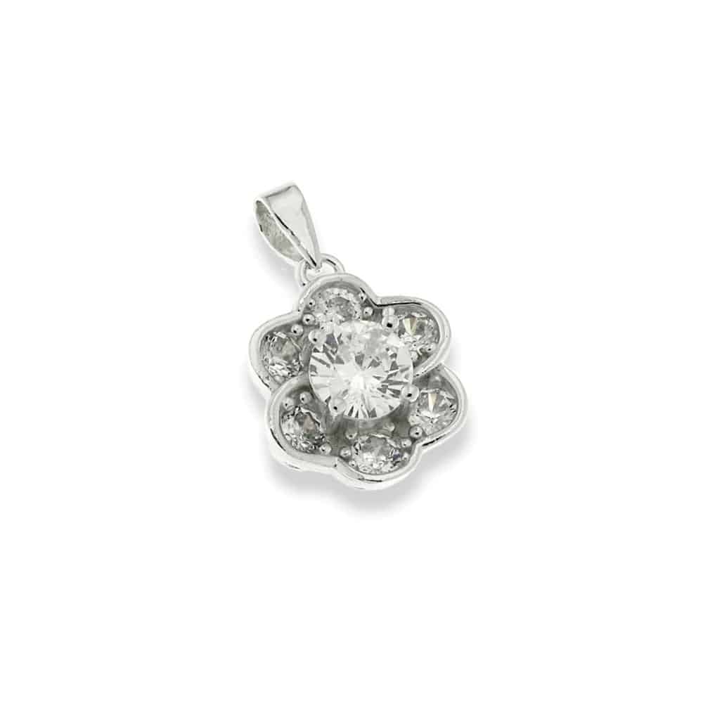 Pandantiv din argint  cu pietre Cubic Zirconia Incolor