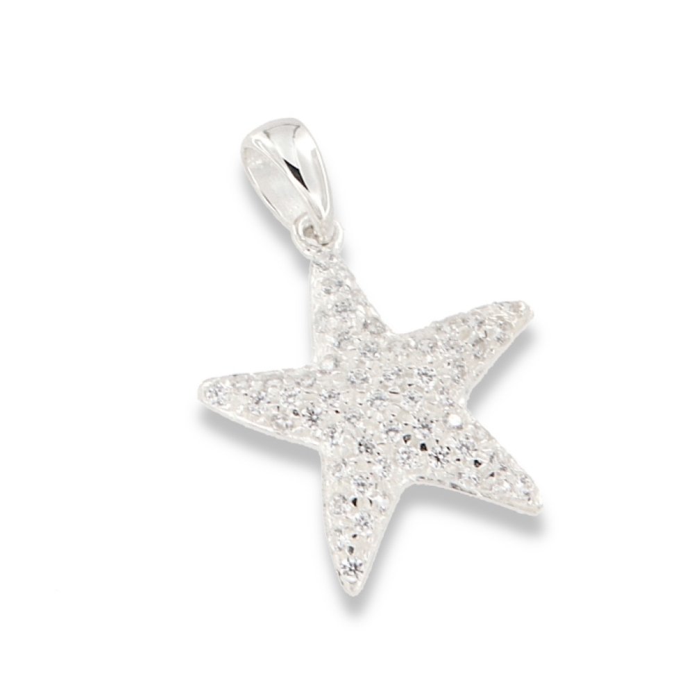Pandantiv din argint  cu pietre Cubic Zirconia Incolor
