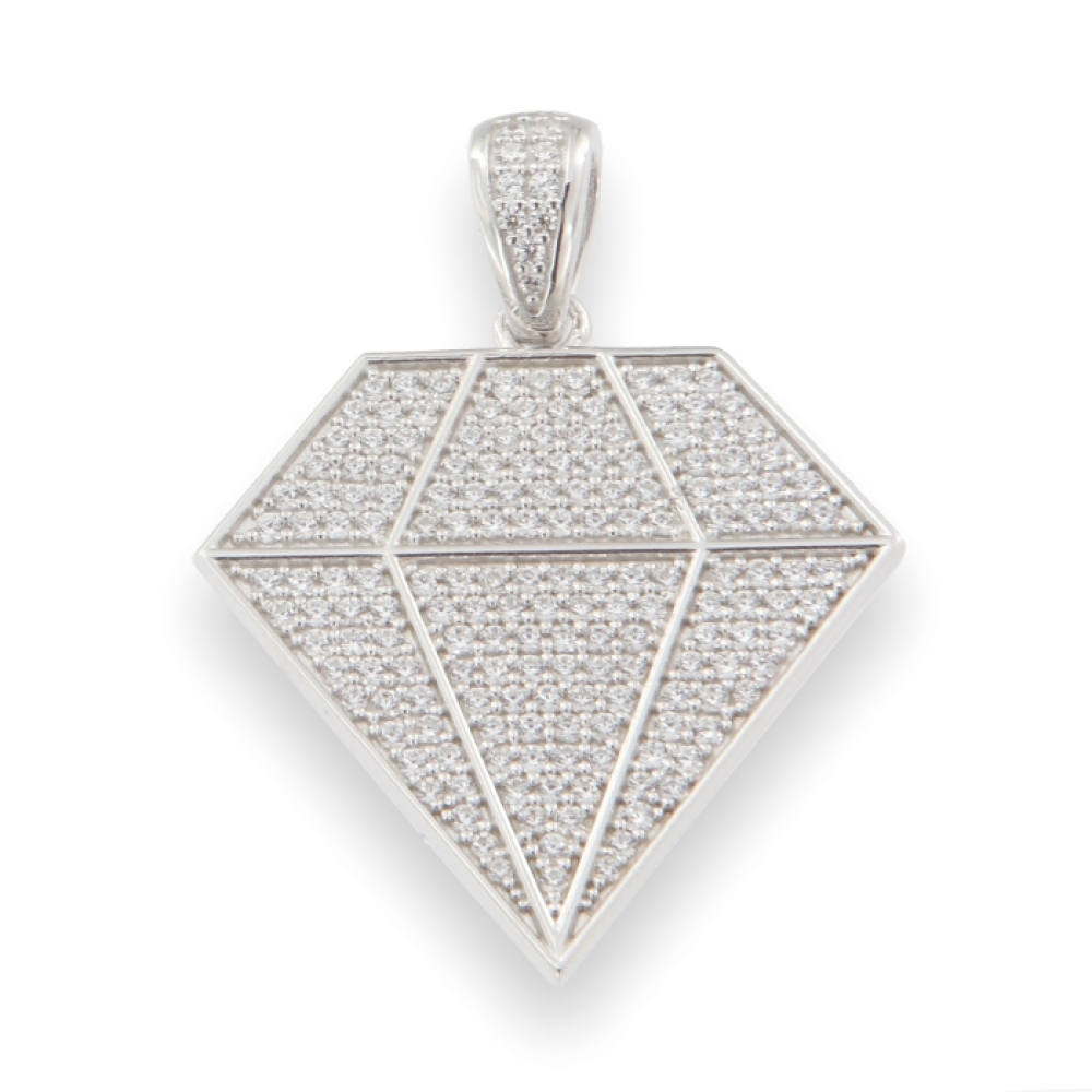 Pandantiv din argint  cu pietre Cubic Zirconia Incolor