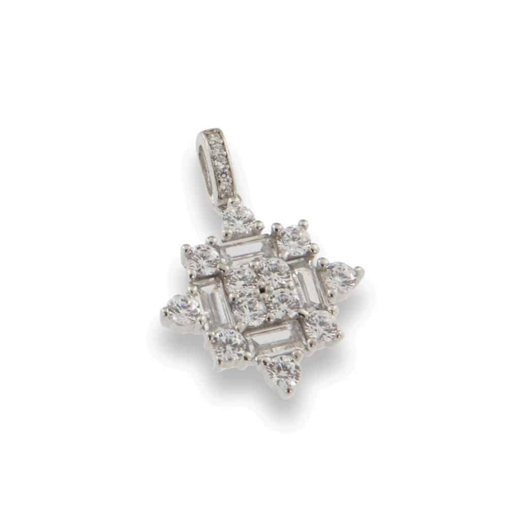 Pandantiv din argint  cu pietre Cubic Zirconia Incolor