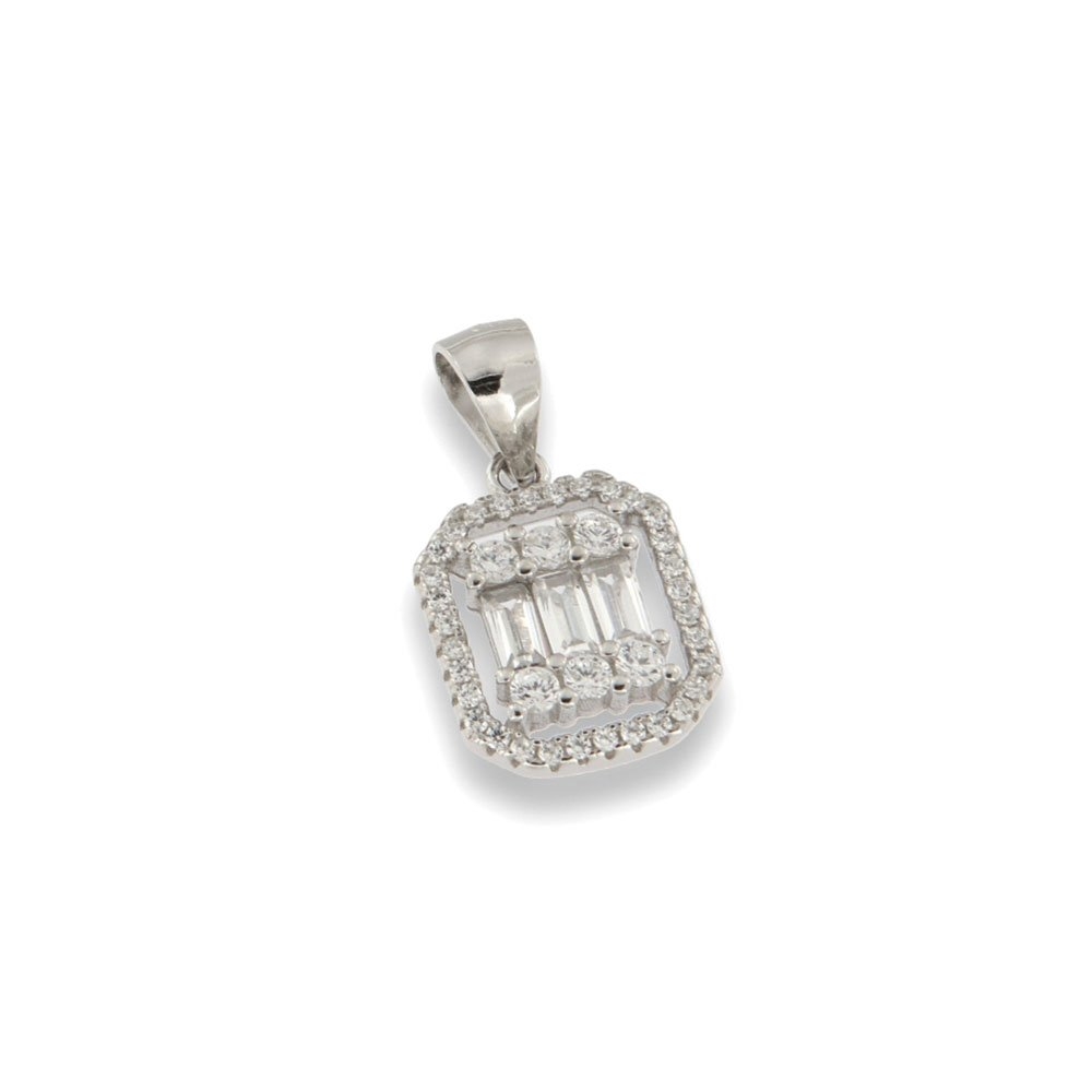 Pandantiv din argint  cu pietre Cubic Zirconia Incolor