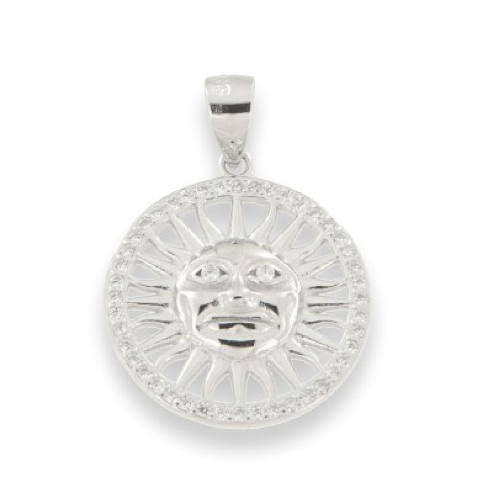 Pandantiv din argint  cu pietre Cubic Zirconia Incolor