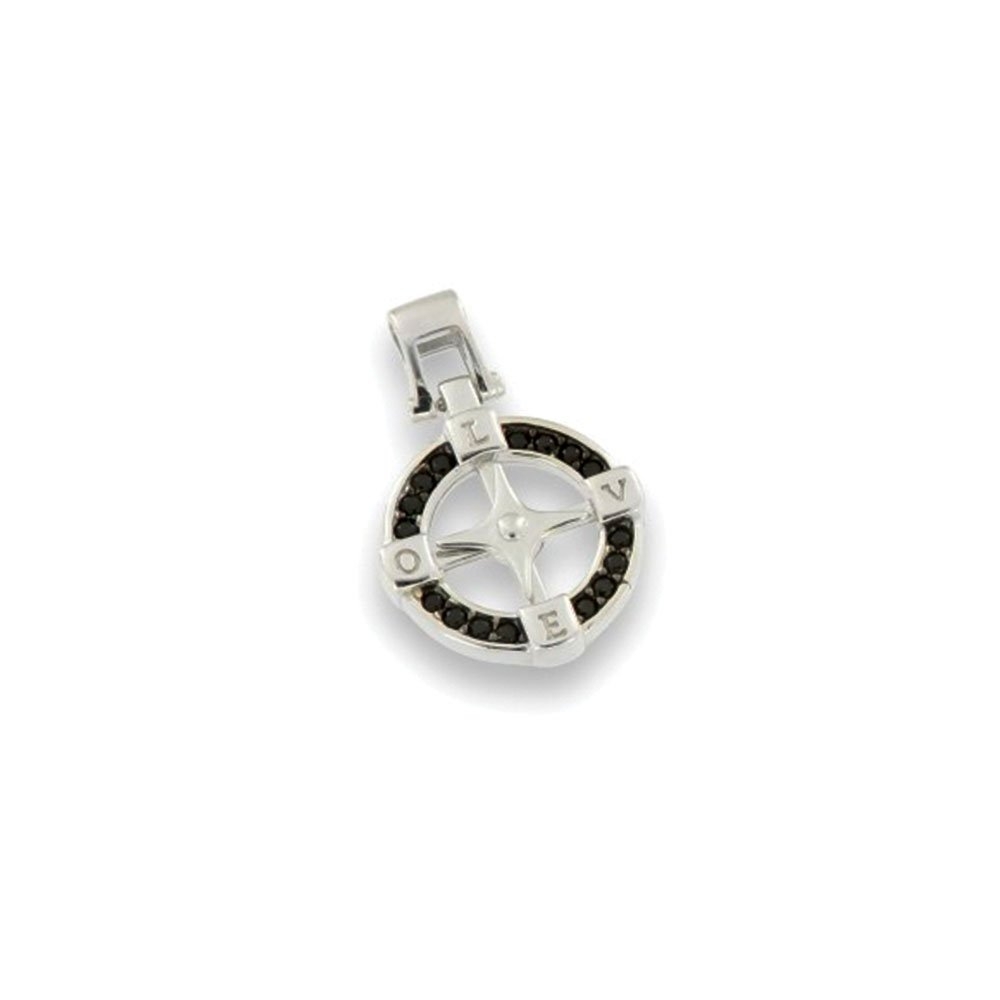 Pandantiv din argint  cu pietre Cubic Zirconia Negru